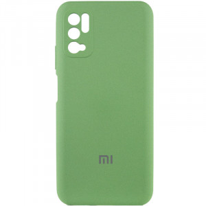 Чехол Silicone Cover Full Camera (AA) для Xiaomi Redmi Note 10 5G / Poco M3 Pro Мятный / Mint