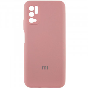 Чехол Silicone Cover Full Camera (AA) для Xiaomi Redmi Note 10 5G / Poco M3 Pro Розовый / Pink