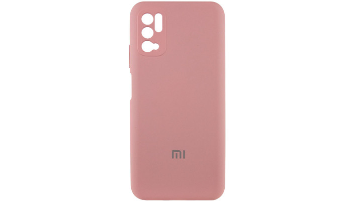 Чехол Silicone Cover Full Camera (AA) для Xiaomi Redmi Note 10 5G / Poco M3 Pro Розовый / Pink - фото