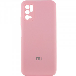 Чехол Silicone Cover Full Camera (AA) для Xiaomi Redmi Note 10 5G / Poco M3 Pro Розовый / Pudra