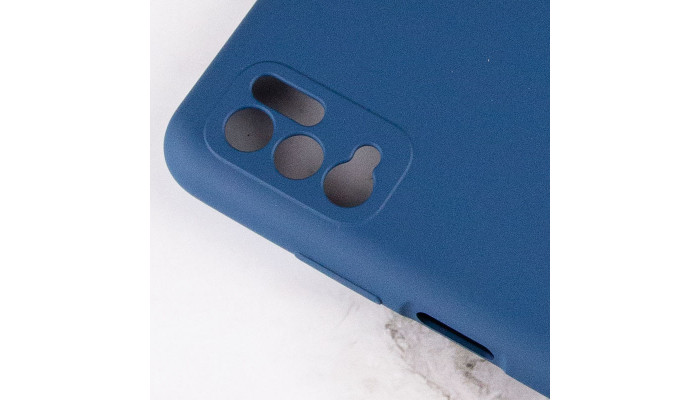 Чехол Silicone Cover Full Camera (AA) для Xiaomi Redmi Note 10 5G / Poco M3 Pro Синий / Navy Blue - фото