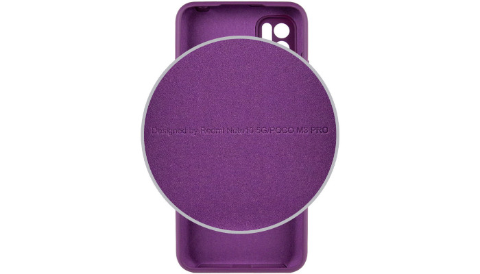 Чехол Silicone Cover Full Camera (AA) для Xiaomi Redmi Note 10 5G / Poco M3 Pro Фиолетовый / Grape - фото