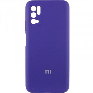 Чехол Silicone Cover Full Camera (AA) для Xiaomi Redmi Note 10 5G / Poco M3 Pro Фиолетовый / Purple