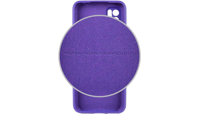 Чохол Silicone Cover Full Camera (AA) для Xiaomi Redmi Note 10 5G / Poco M3 Pro Фіолетовий / Purple - фото