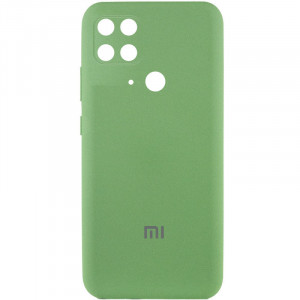 Чехол Silicone Cover Full Camera (AA) для Xiaomi Redmi 10C Мятный / Mint