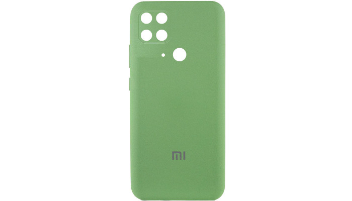 Чехол Silicone Cover Full Camera (AA) для Xiaomi Redmi 10C Мятный / Mint - фото