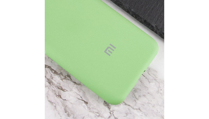 Чехол Silicone Cover Full Camera (AA) для Xiaomi Redmi 10C Мятный / Mint - фото