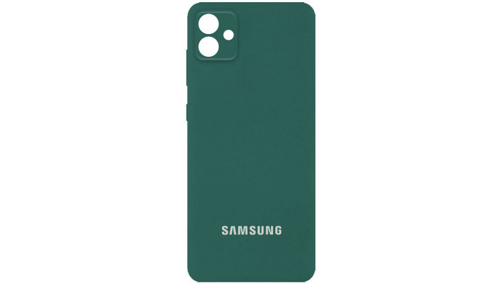 Чехол Silicone Cover Full Camera (AA) для Samsung Galaxy A04 Зеленый / Pine green - фото