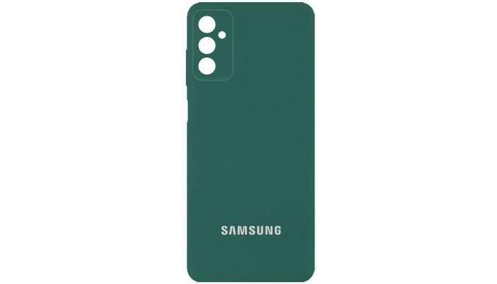 Чехол Silicone Cover Full Camera (AA) для Samsung Galaxy A04s Зеленый / Pine green - фото