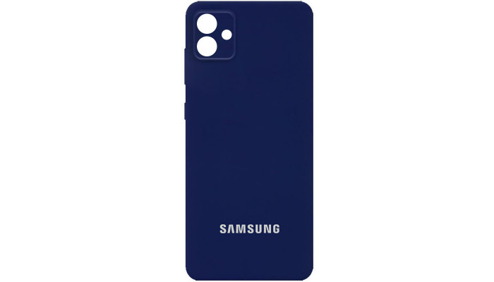 Чехол Silicone Cover Full Camera (AA) для Samsung Galaxy A04e Темно-синий / Midnight blue - фото
