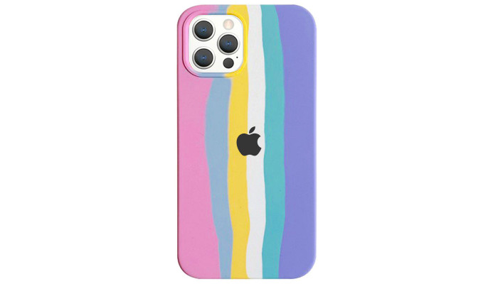 Чехол Silicone case Full Rainbow для Apple iPhone 13 Pro (6.1