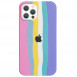 Чехол Silicone case Full Rainbow для Apple iPhone 13 Pro (6.1") Розовый / Сиреневый