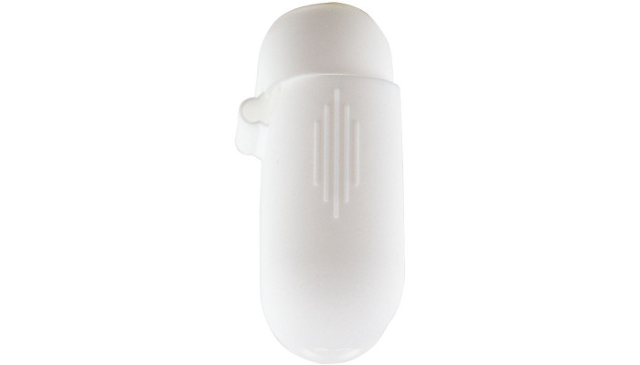 Силіконовий футляр New з карабіном для навушників Airpods 1/2 Білий / White - фото