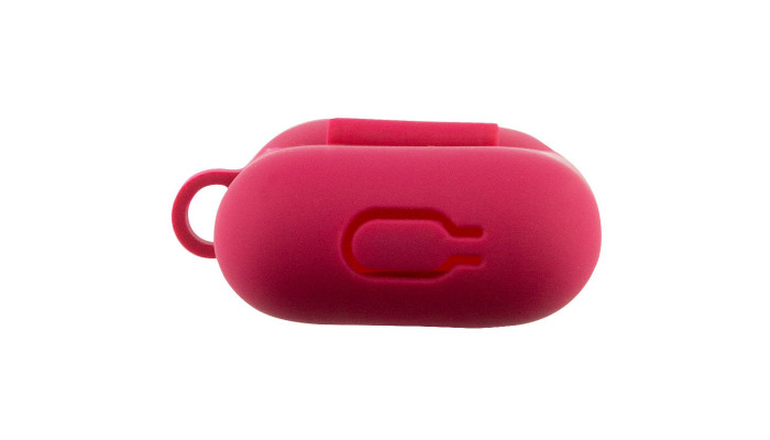 Силіконовий футляр New з карабіном для навушників Airpods 1/2 Червоний / Rose Red - фото