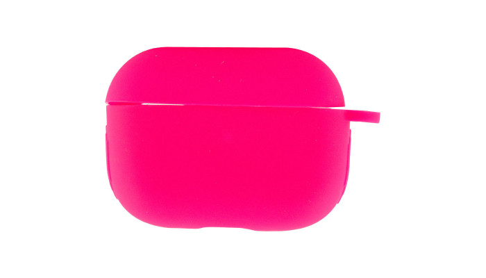 Силиконовый футляр New с карабином для наушников Airpods Pro Розовый / Barbie pink - фото