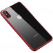 Прозорий силіконовий чохол глянцева окантовка Full Camera для Apple iPhone XS Max (6.5") Червоний