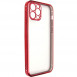 Прозрачный силиконовый чехол глянцевая окантовка Full Camera для Apple iPhone 13 Pro Max (6.7") Красный