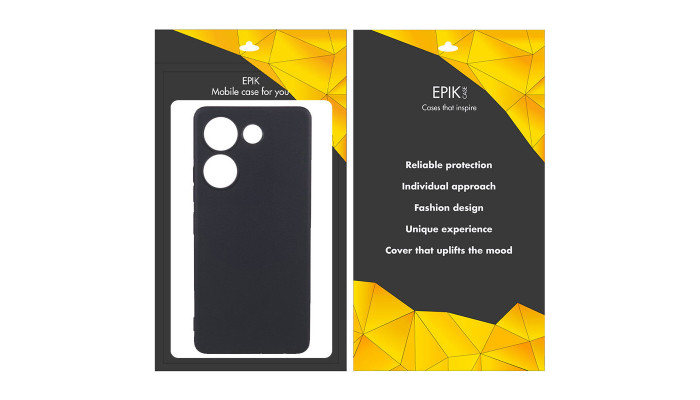 Чехол TPU Epik Black Full Camera для TECNO Camon 20 Pro (CK7n) Черный - фото