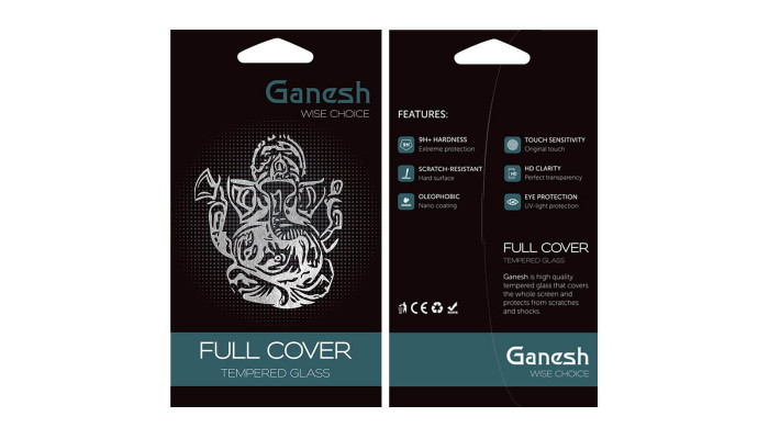 Захисне скло Ganesh (Full Cover) для Apple iPhone 16 Pro Max (6.9