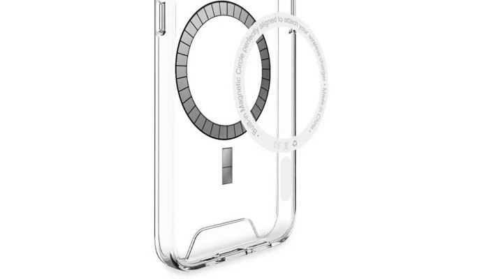 Чехол TPU Space Case with MagSafe для Samsung Galaxy S21 FE Прозрачный - фото