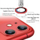 Защитное стекло Metal Classic на камеру (в упак.) для Apple iPhone 12 / 12 mini / 11 Красный / Red - фото