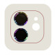 Захисне скло Metal Classic на камеру (в упак.) для Apple iPhone 12 / 12 mini / 11 Бузковий / Rainbow - фото