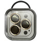 Защитное стекло Metal Classic на камеру (в упак.) для Apple iPhone 12 Pro / 11 Pro / 11 Pro Max Золотой / Gold - фото