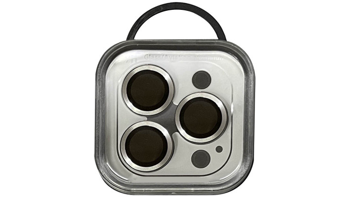 Защитное стекло Metal Classic на камеру (в упак.) для Apple iPhone 12 Pro / 11 Pro / 11 Pro Max Серебряный / Silver - фото