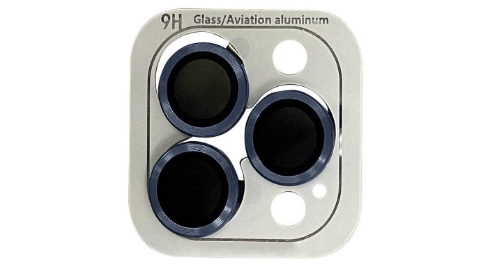 Защитное стекло Metal Classic на камеру (в упак.) для Apple iPhone 12 Pro / 11 Pro / 11 Pro Max Синий / Pacific Blue - фото