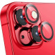 Захисне скло Metal Classic на камеру (в упак.) для Apple iPhone 13 mini / 13 Червоний / Red - фото