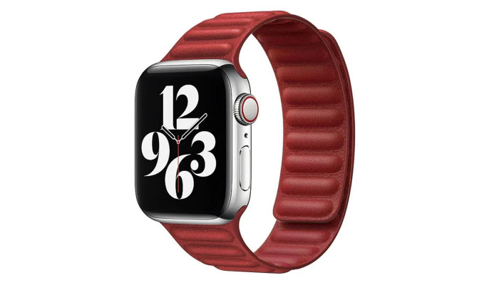 Шкіряний ремінець Leather Link для Apple watch 38mm/40mm Червоний / Red - фото