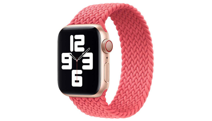 Ремінець Braided Solo Loop (AAA) для Apple watch 38mm/40mm 135mm Рожевий - фото