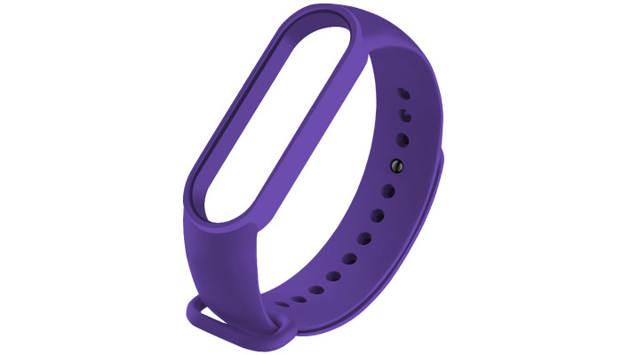 Силиконовый ремешок для Xiaomi Mi Band 5 / 6 Фиолетовый / Purple - фото