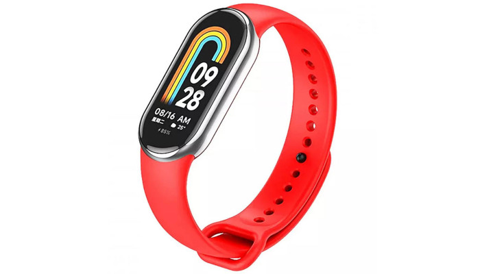 Силиконовый ремешок для Xiaomi Mi Band 8/9 Красный / Red - фото