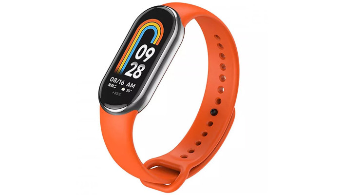 Силиконовый ремешок для Xiaomi Mi Band 8/9 Оранжевый / Orange - фото