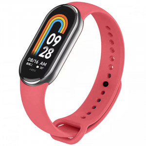 Силиконовый ремешок для Xiaomi Mi Band 8/9 Красный / Camellia