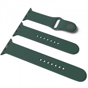 Силіконовий ремінець для Apple Watch Sport Band 42 / 44 / 45 / 49 (S/M & M/L) 3pcs Зелений / Pine green