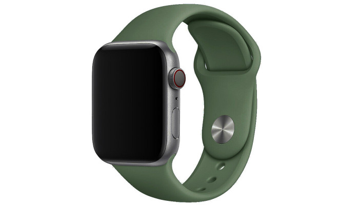 Силіконовий ремінець для Apple watch 38mm/40mm/41mm Зелений / Army green - фото