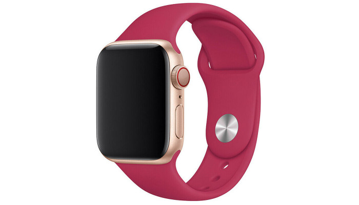Силіконовий ремінець для Apple watch 38mm/40mm/41mm Малиновий / Pomegranate - фото