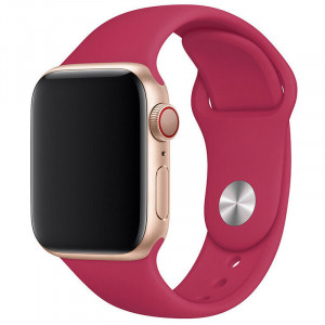 Силіконовий ремінець для Apple watch 42mm/44mm/45mm/49mm Малиновий / Pomegranate