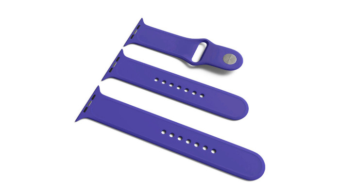 Силиконовый ремешок для Apple Watch Sport Band 38 / 40 / 41 (S/M & M/L) 3pcs Фиолетовый / Ultra Violet - фото