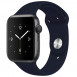 Силиконовый ремешок для Apple watch 38mm/40mm/41mm Темно-синий / Midnight blue