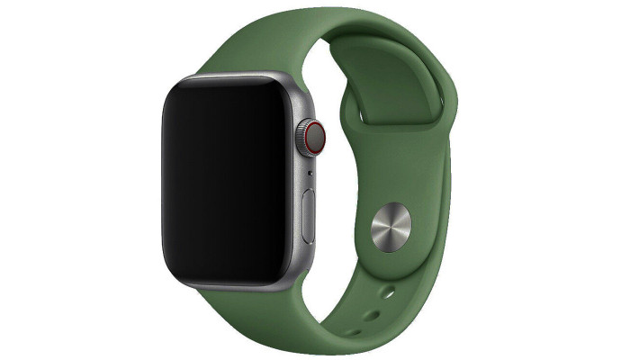Силиконовый ремешок для Apple watch 38mm/40mm/41mm Зеленый / Clover - фото