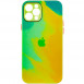 Чохол TPU+Glass Impasto abstract для Apple iPhone 12 Pro (6.1") Yellow green