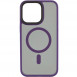 TPU+PC чохол Metal Buttons with MagSafe для Apple iPhone 15 Pro (6.1") Темно-Фіолетовий