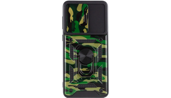 Ударостійкий чохол Camshield Serge Ring Camo для Samsung Galaxy A73 5G Зелений / Army Green - фото