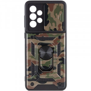 Ударопрочный чехол Camshield Serge Ring Camo для Samsung Galaxy A73 5G Коричневый / Army Brown