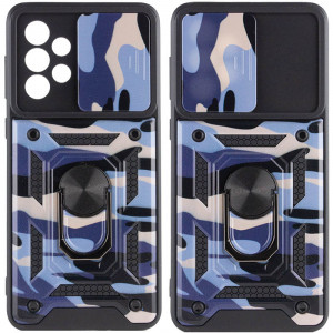 Ударопрочный чехол Camshield Serge Ring Camo для Samsung Galaxy A73 5G Фиолетовый / Army Purple