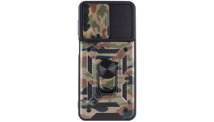 Ударопрочный чехол Camshield Serge Ring Camo для Samsung Galaxy M23 5G / M13 4G Коричневый / Army Brown - фото