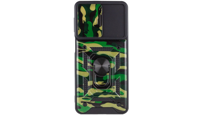 Ударопрочный чехол Camshield Serge Ring Camo для Samsung Galaxy M53 5G Зеленый / Army Green - фото